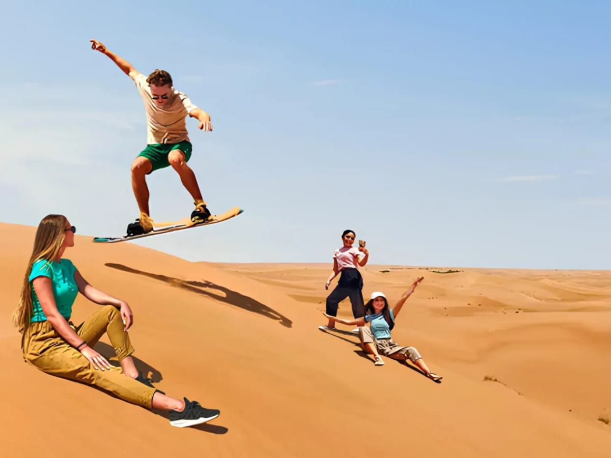 Sandboarding in Desert Safari Dubai